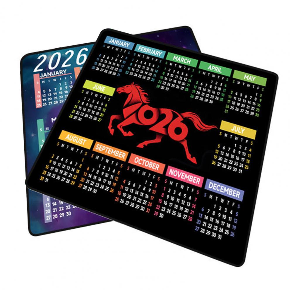 Gaming Office Accessories - 2026 Calendar Mouse Pad Waterproof Home