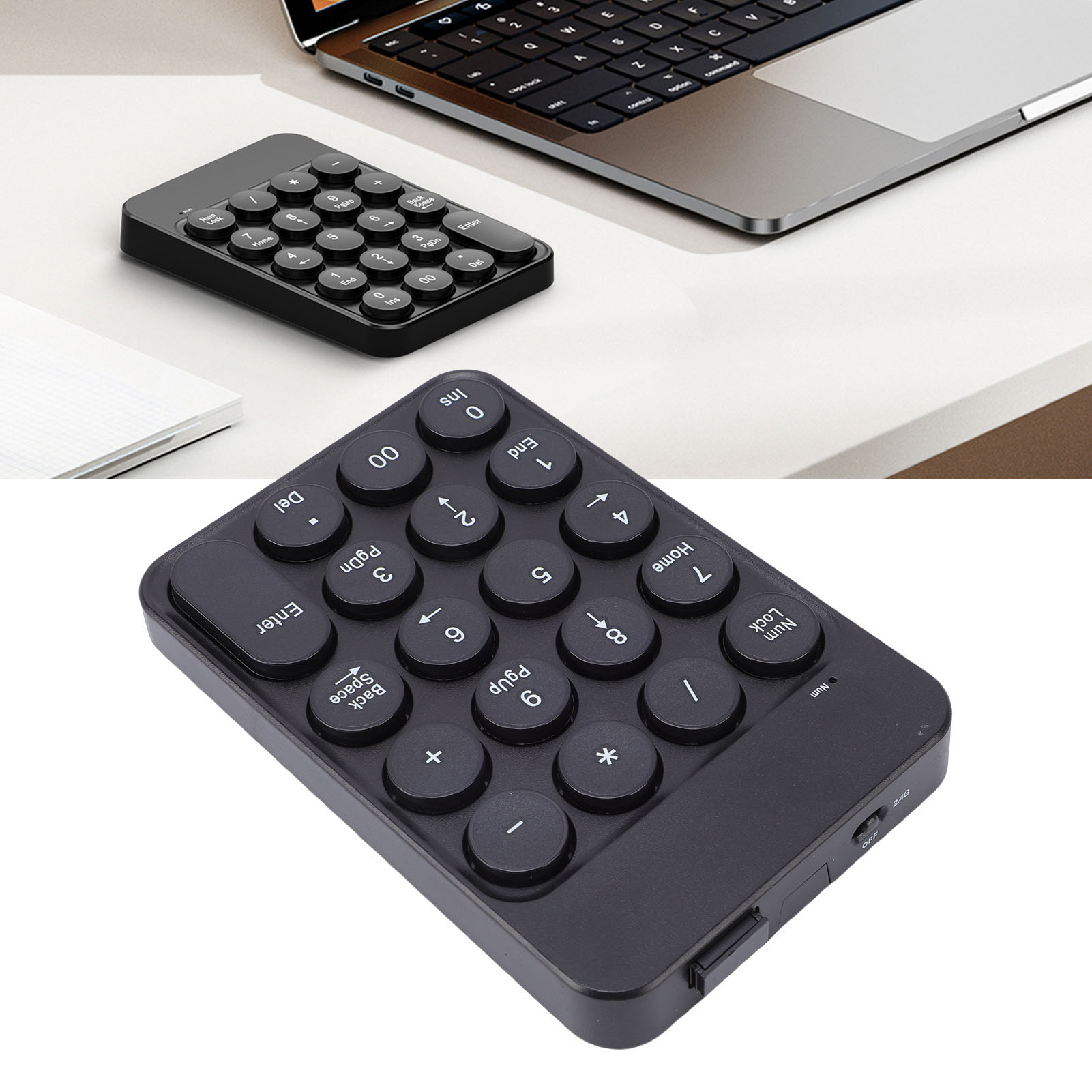 Keyboard Numpad Separate - Mini Numeric Keypad with Round Keycaps