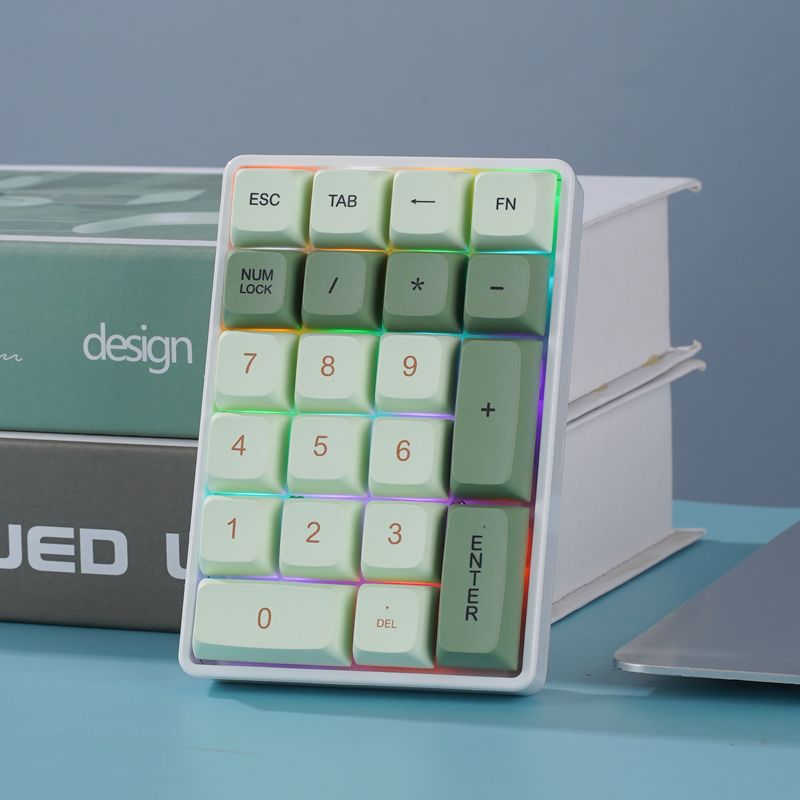 Keyboard Numpad Separate - FREEWOLF K21 Wireless Mechanical Numeric Keypad