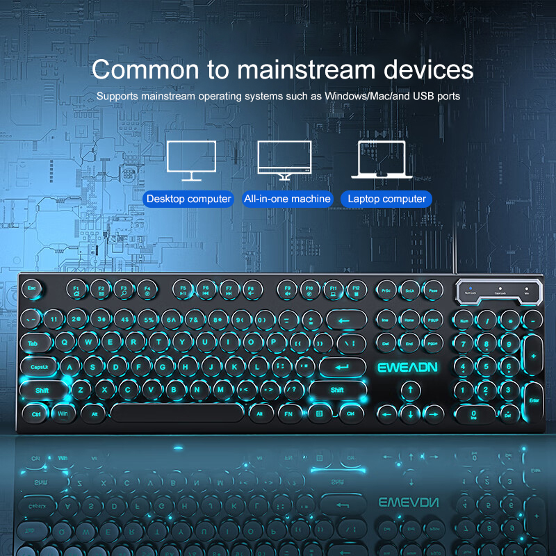 EWEADN Typewriter Gaming Keybo - Gaming Accessories Keyboards 评论和价格