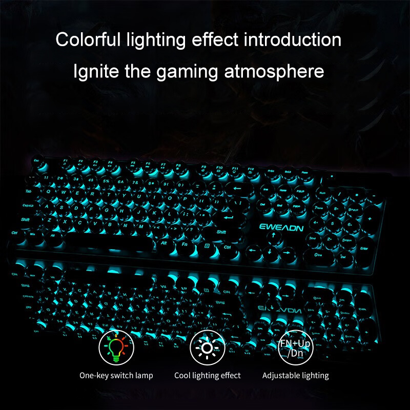 EWEADN Typewriter Gaming Keybo - Gaming Accessories Keyboards 评论和价格