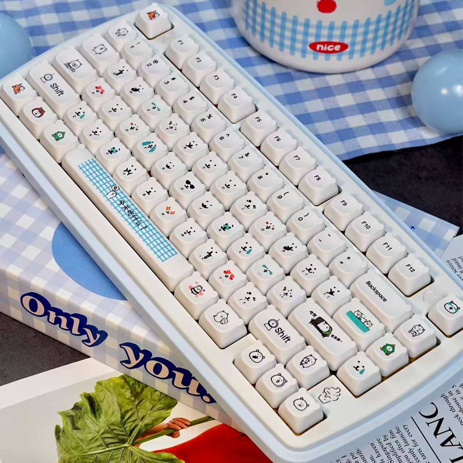 Kawaii Cartoon Joke Bear PBT K - Gaming Accessories Japan 评论和价格