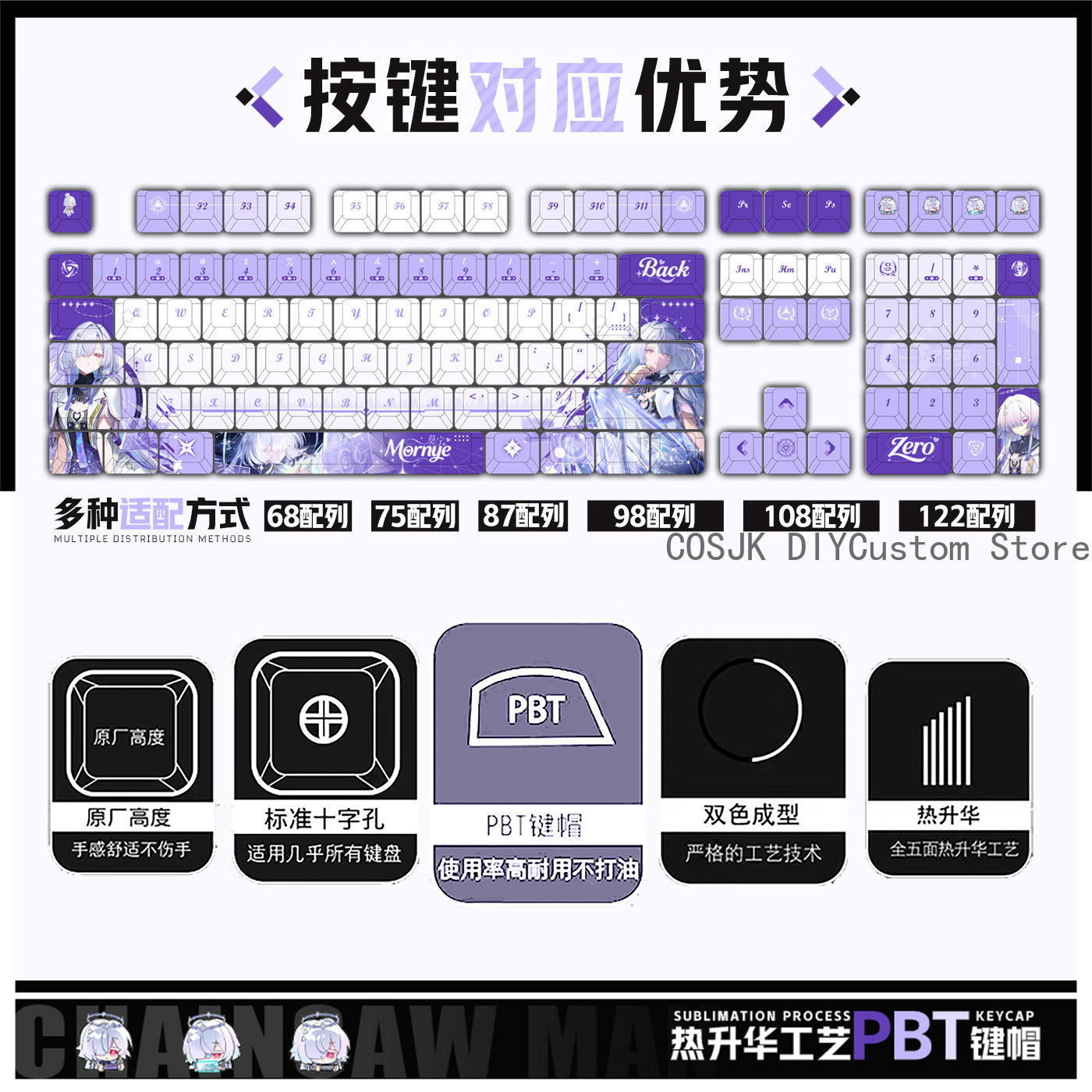 122 Keys Anime Mornye Wutherin - Gaming Accessories In China 评论和价格
