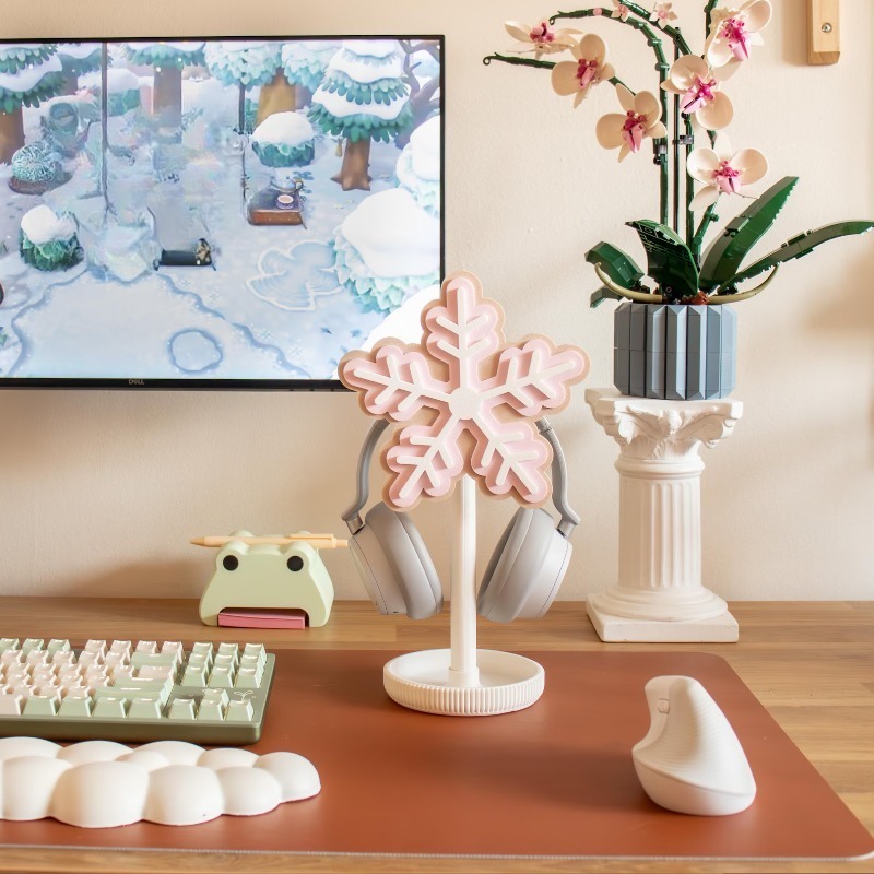 Snowflake Headphone Stand 3D P - Gaming Accessories To 3D Print 评论和价格