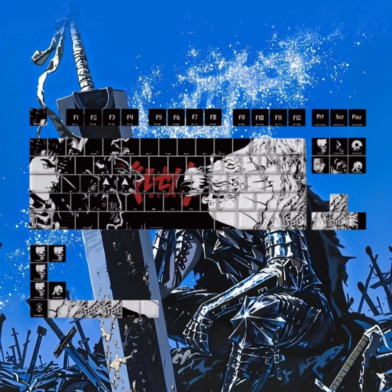 BERSERK Theme Anime Keycap 98  - Gaming Accessories To Gift 评论和价格