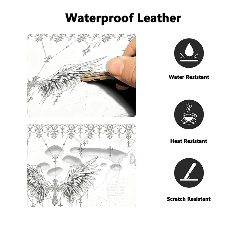 Leather Mousepad Black White A - Gaming Accessories Deals 评论和价格