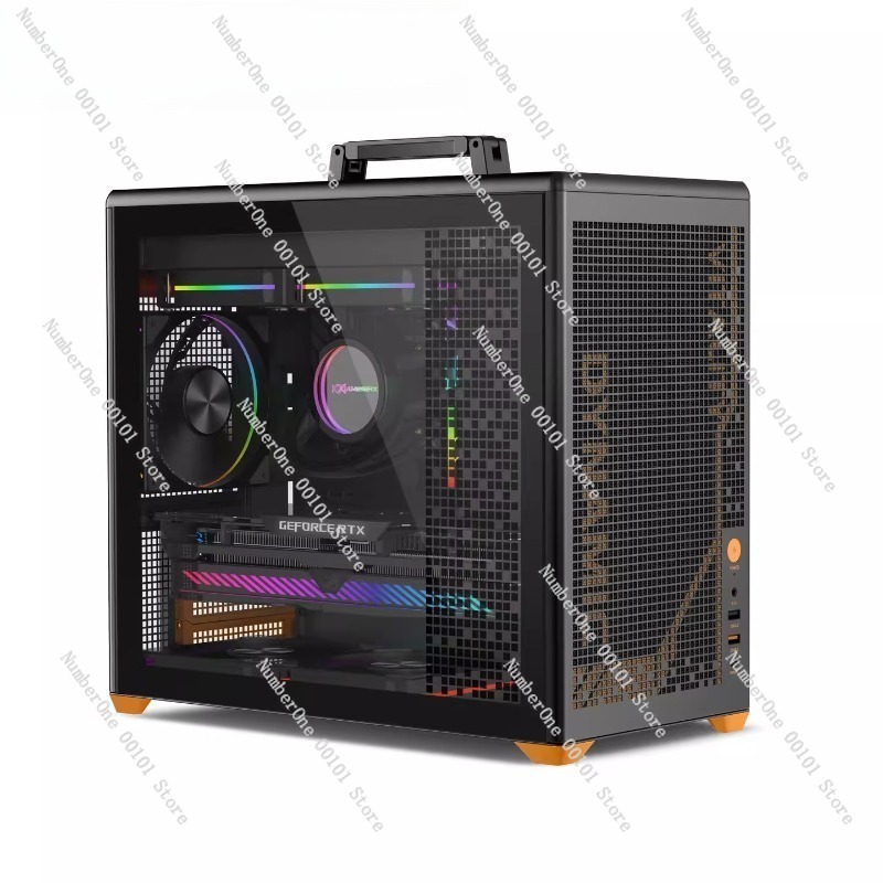 Portable MATX Computer Case wi - Case Mesh Panel 评论和价格