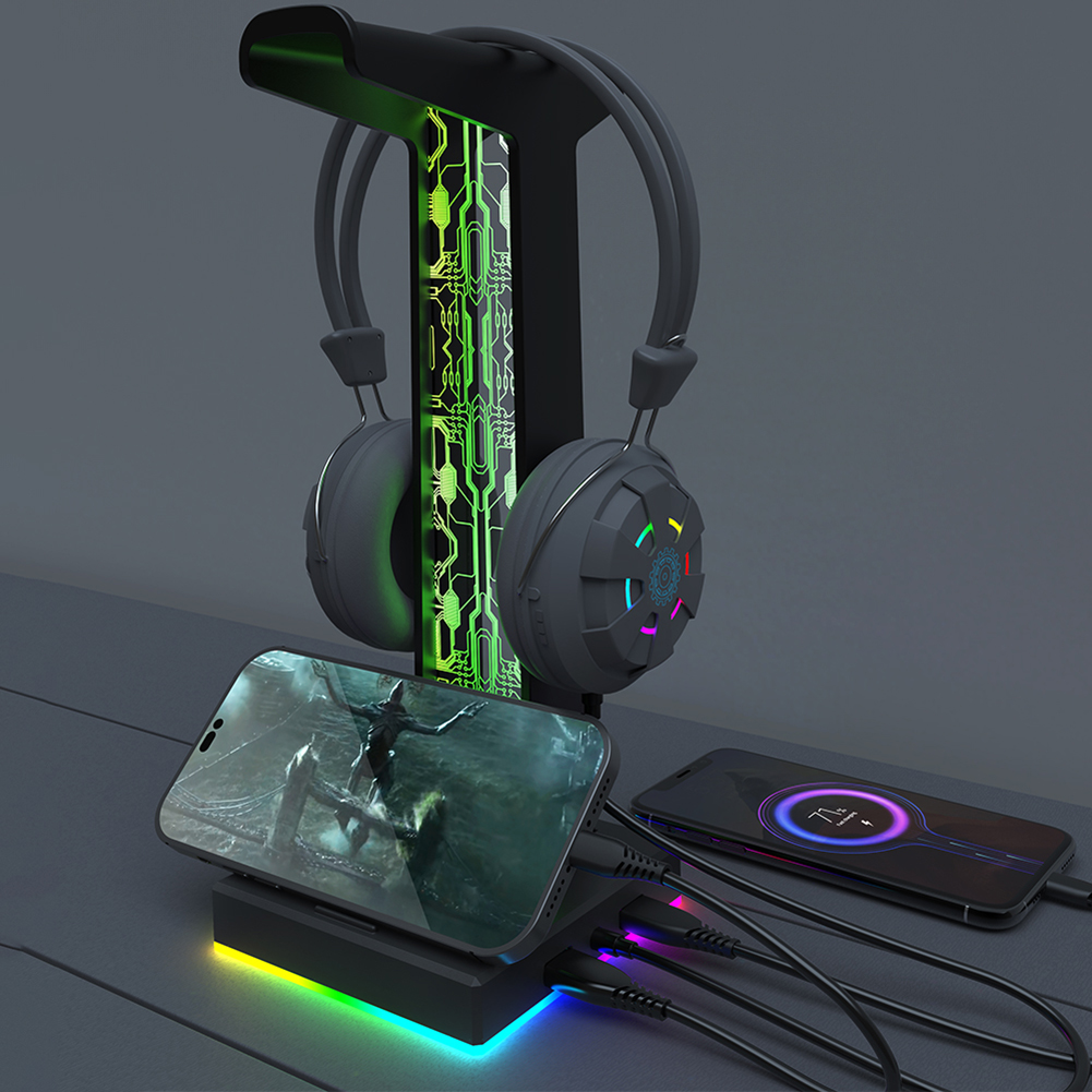 RGB Gaming Headphone Stand Dua - Gaming Accessories Deals 评论和价格