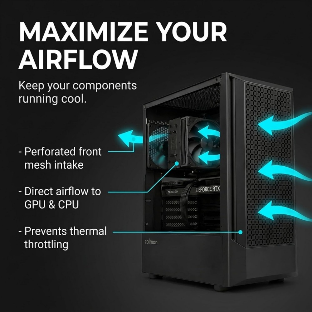 Mid-Tower Gaming PC Case with  - Case Mesh Panel 评论和价格