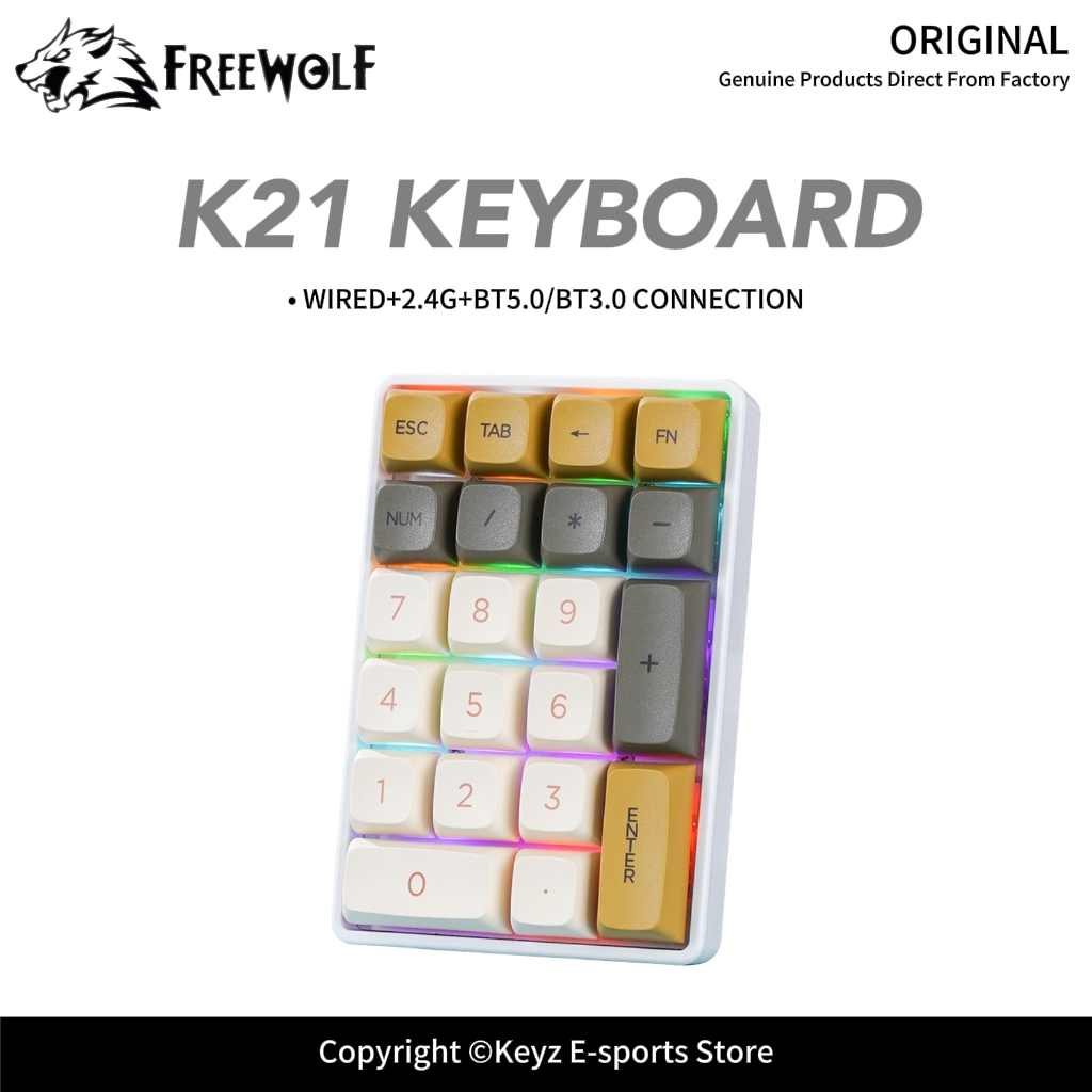 K21 Tri-mode Mechanical Numeri - Keyboard Numpad Separate 评论和价格